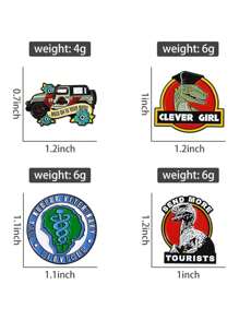 4pcs GET IN LOSER Automotive Hard Enamel Needle Creative Cartoon Brooch Collar Badge Jewelry Gift For Friends