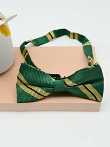 1 Peça Gravata de Laço Formal de Camada Dupla com Textura Espinha de Peixe para Homens, Acessório de Moda de Traje