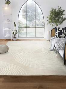 Soft Nordic Simple Lines Area Rug, Comfortable For Bedroom, Living Room, Study, Entryway, Office, Room Decor As Floor Mat, Modern Polyester Absorbent Floor Mat, Washable & Non-Slip, Carpet For Living Room - Indoor All-Season Home Decor, Rugs For Bed Room, Living Room Large Rugs, Beige/Cream Tones, Bedroom Rug, Living Room Dector | Bedroom Dector