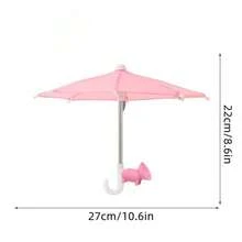 Sanrio Miniaturowy parasol do smartfonów z uniwersalnym uchwytem na przyssawkę w kształcie świni, zewnętrzny antyodblaskowy daszek przeciwsłoneczny, wykonany z włókna poliestrowego, odporny na deszcz i słońce, folia ochronna na ekran