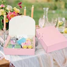 10 Stück/5 Stück/2 Stück - Weiß/Schwarz/Rosa/Braun Geschenkboxen mit Deckel, Geschenkboxen mit Schleife für Brautjungfern Verlobungsboxen, Geschenkboxen für Hochzeit, Geburtstag, Babyparty und andere Partys, Valentinstag Geschenke, Valentinstag, Verpackung, Geburtstag, Selbstgemachtes, Beauty Aufbewahrungsbox