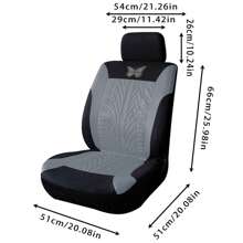 1pc Car Hot Stamping Butterfly Fabric Indentation Press Car Seat Cover All Season Universal Seat Cover