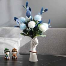 1pc Vase Home Decor White Vase Decoration Art, Fall Vase For Desktop Decoration, Shelf Decoration Aesthetic, Nightstand Decoration, Console Table Decoration, Housewarming Gift