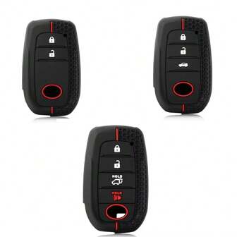 硅胶汽车钥匙套适用于 Hilux 2024 Yaris Corolla 2023 Rav4 2021 CHR Revo Auris Innova Highlander Venza Fortune