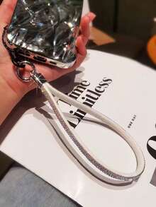 1 件奢华水钻手链式手机挂绳，女士时尚短款手持手机挂饰，通用手机、耳机、钥匙防丢防掉链 - 彩色 - 查看 6