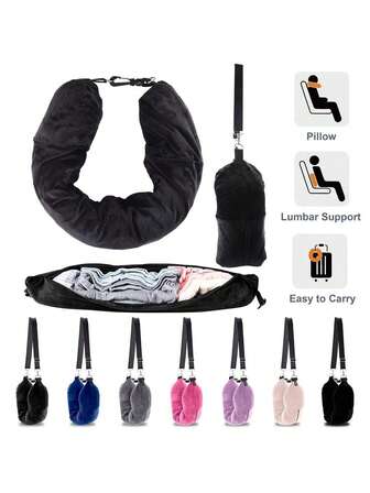 Travel Pillows Can Be Filled With Clothes, Luggage Pillowcases, Soft Plush Filling, Multifunctional U-Shaped Pillows, Can Be Used As Pillows, Travel Neck Pillows, Storage Bags, Travel Bags, Airplane Pillows, Multi-Functional And Portable,Travel Pillow ,Neck Support ,U-Shaped ,Travel Pillow ,Travel Essentials.Applicable To:Airplane Train ,Car,Travel Business ,Outdoor Camping,Siesta.Comfortable Washable Headrest
