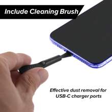 4 pezzi Tappo antipolvere USB-C con spazzola per la pulizia, Coperchio del tipo di porta di ricarica in metallo, Coperchio antipolvere del tipo di porta di ricarica USB-C, Coperchi per la protezione della porta Type-C compatibili con tutti i dispositivi USB-C