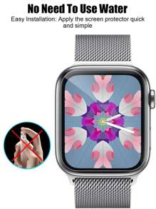 6pcs Hydrogel Screen Protector Film, Compatible With Apple Watch Series 10 (42mm), Series 10 (46mm), SE/8/7/6/5/4/3/2/1, TPU Transparent Film Gift For Birthday, Family, Friends Watch Screen Protector, Watch Cover, Watch Accessories Waterproof Shockproof Anti-Fall Anti-Fall Scratch Resistant Anti-Fingerprint Full Cover