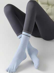 1 双/4 双可爱狗头瑜伽袜，女士五指瑜伽防滑袜，瑜伽和普拉提防滑长袜，女士瑜伽防滑长袜，适合纯芭蕾和舞蹈训练