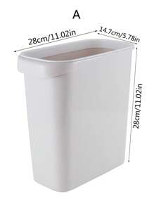 Contenitore per rifiuti multifunzionale minimalista in plastica per spazi stretti, pattumiera per cucina, bagno, stile nordico, senza coperchio