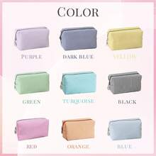 Personalized Embroidered Seersucker Makeup Bag,Bridesmaid Gift Bridal Party Gifts, Gift For Her, Custom Toiletry Bag, Cosmetic Bag,Personalized Makeup Bag With Name, Custom Makeup Bag Organizer, Monogram Make Up Bag - Multicolor - View 9