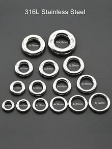 1 Piece Large Guage Septum Piercing Nose Rings 12G/2mm To 00G/10mm 316L Stainless Steel Hinged Clicker Septum Rings Seamless Nose Ring Hoop Ear Piercing Earlobe Piercing Circle Earring Helix Earweight For Women Men Female Piercing Body Jewelry