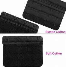 Women's Bra Extenders 2 Hook/3 Hook/4 Hook, Soft And Comfortable Bra Strap Extension Halloween Christmas New Year - Bra Extender 4 Hook Black 3pcs - View 3