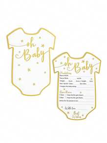 5/10pcs Foil Clothes Cards, 5"X7" Baby Christening Gender Reveal Party Game, Newborn Gender Prediction Cards