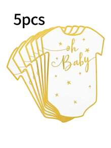 5/10pcs Foil Clothes Cards, 5"X7" Baby Christening Gender Reveal Party Game, Newborn Gender Prediction Cards