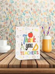 12 Stücke/6 Stücke Lehrertag Geschenktüten aus Kraftpapier, Dankbarkeitstüten für Lehrer - bunte Dankbarkeitstüten mit Griffen, Dankbarkeitsmotiv Lehrer Tag Tragetaschen, Lehrer Tag Motiv Buchstaben Bedruckte Tragetaschen für Partytüten und Geschenke, Beste Geschenke für Lehrerwertschätzung, geeignet für Lehrertag, Homecoming Day, Klassenpartys, Lehrerwertschätzungsgeschenke, Outdoor-Partys, Geschenktüten