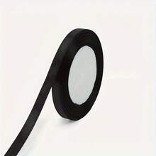 1pc Black Polyester Woven Ribbon Roll, 0.6/1/1.5/2/2.5/4/5cm Width, 22 Meters Long, Bow Decor Ribbon For Floral, Baking, Gifts, DIY Craft, Jewelry Packaging - Black - View 16