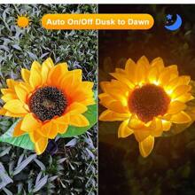 2x Solar Flower Stake Lights Outdoor Garden Path Party LED Lamps Sunflower Decor