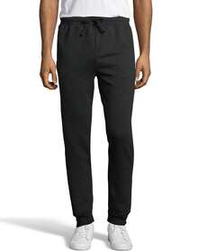 Hanes Mens EcoSmart Fleece Jogger Sweatpant With Pockets, S, Black - Black - View 1