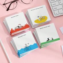 Funny Emo Mood 1PC/4pcs 3x3 Inch Sticky Notes Set, Vintage Memo Pads With High-Adhesive, Post Reusable Tearable It Notes For Journal Planners Office School Home, Bulk Retro Stationery Gift School Supplies,Back To School