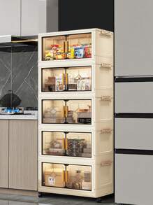 1 Stück 38cm breiter Aufbewahrungsschrank, kleine faltbare Aufbewahrungsbox, Küchen- und Essgeschirr-Schrank, Küchenregal, Spielzeug-Schrank für Wohnzimmer, Organizer für schmale Räume, Schubladenschrank für die Küche, Weihnachtsgeschenk, Aufbewahrungsbox, Unterbett-Aufbewahrung