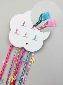 Set de 12 pinzas para el pelo trenzado coloridas y divertidas para niños, accesorios para baile/actuaciones de hip hop para niñas