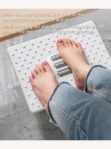 1 件脚凳，桌下足部按摩脚凳，缓解疲劳，按摩疲惫的双脚，防止交叉双腿，适用于办公室或办公桌