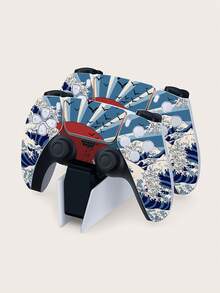 1 套 2 件防刮 PlayStation 5 控制器贴纸 - 时尚动漫风格设计，适用于 DualSense 控制器 - 彩色 - 查看 5