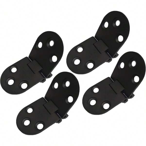 Bisagra de zinc fundido a presión, bisagra plegable, negro mate, 4 piezas