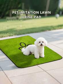 可清洗和可重复使用的宠物尿垫，防漏底部，草状设计，绿色爪印，适用于猫/狗如厕训练、失禁、室内宠物，宠物训练必备品，外观吸引人，家用宠物尿垫 - 綠色 - 查看 7