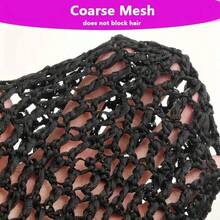 Thick Mesh Hair Nets For Adults - Black Breathable Night Caps, Unisex Crochet Hair Protector For Daily Use & Styling (Simple Fitted Design),Back To School,Travel Holiday Essentials,Hair Accessories For Women - Multicolor - View 6