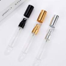 1件/3件/5件 5ml/10ml/15ml 男女香水喷雾器，电动铝制喷嘴，可再填充玻璃喷雾瓶。便携式香水瓶，适合旅行、派对