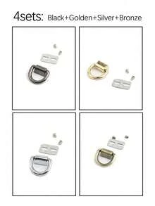 金属D形环龙虾扣，适用于手提包和斜挎包 - DIY钱包链配件，无需工具，可拆卸DIY配件，带螺丝，适用于包包和手机壳。