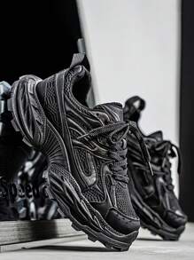 Zapatillas deportivas informales de suela gruesa y transpirables, zapatos deportivos de suela voluminosa para hombre