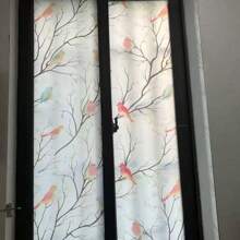 1pc 17.7inch PVC Bird Window Privacy Film, With Installation Tool, Colorful Non-Sticky Matte Glass Decorative Film For Bathroom, Shower Door, Bedroom, Living Room