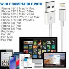 适用于 的快速充电线 [通过 MFi 认证] 适用于 14/13/12/11 Pro Max XS XR X 8 7 6S 6 Plus/Xs Max/Xr/Xs/X，100 厘米/600 厘米 USB 充电线，兼容苹果 ，USB 转 Lightning 数据线，支持 2.4A 快速充电，苹果手机快速充电数据线，闪充线 - 白色[USB A To Lightning] - 查看 10