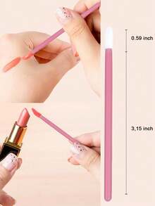 100pcs Disposable Lip Brushes, Eyelash Extension Mascara Applicator, Makeup Cosmetic Tools - Multicolor - View 5