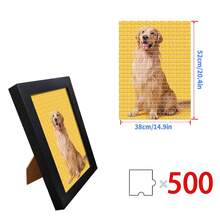 1 szt. Puzzle na zamówienie, z ramą lub tylko puzzle, prześlij swoje zdjęcie, aby uzyskać wyjątkową sztukę ścienną do domu, spersonalizowane prezenty na rocznicę ślubu, spersonalizowane zdjęcia dla członków rodziny - Wielokolorowe - Zobacz 26