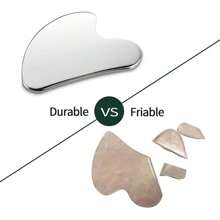 1 Peça Raspador Massageador Gua Sha de Aço Inoxidável para Rosto, Pescoço e Corpo, Ferramenta de Massagem Gua Sha, Cuidados com a Pele Facial, Placa de Massagem Facial Gua Sha, Drenagem Linfática, Celulite, Coçadores de Costas, Escola, Volta às Aulas, Viagem, Itens Essenciais de Viagem, Itens Essenciais para Casa, Spa, Ferramenta de Massagem, Massagem, Massageador, Spa