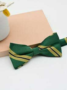 1 Peça Gravata de Laço Formal de Camada Dupla com Textura Espinha de Peixe para Homens, Acessório de Moda de Traje