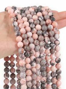 AAA Natural Pink Opal Stone Bead 6mm 8mm 10mm Smooth Round Bead Beautiful Healing Stones Natural Rose Pink Color Opal Gemstone Bead Jewelry Making DIY Bracelet