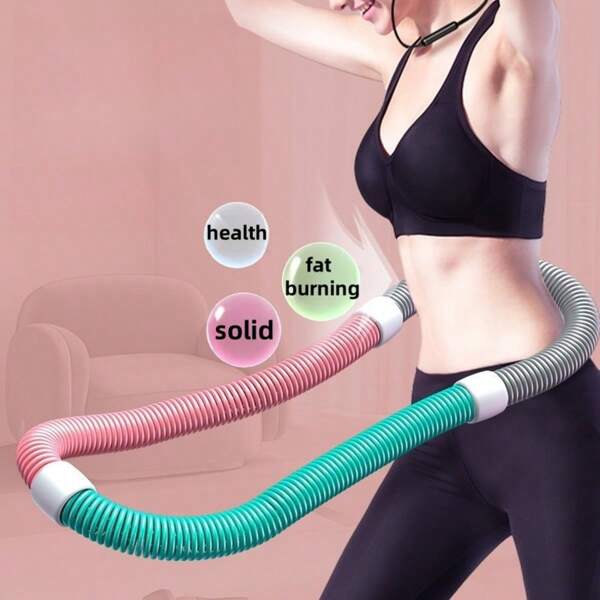 1pc Fitness Exercise Hoop, Spring Loaded Waist Trimmer For Women, Adult Weight Loss, Foldable Soft Waist Shaper