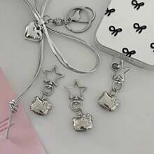 Sanrio INS Style Sanrio Niche Cute Hello Kitty Healing Photo Box Keychain Keyring Bag Earbud Case Pendant Jewelry Gift School Supplies,Back To School