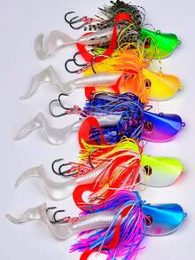 PRO BEROS TACKLEPIONEER Premium Soft Bait Set - Durable And Highly Attractive Freshwater And Saltwater Fishing Baits, Available In Various Vibrant Colors, Weighted Hooks, Designed For Professional Anglers, Freshwater Fishing Gear | Brilliant Fishing Lures | Durable Fish Hooks, Fishing Tackle - Multicolor - View 3