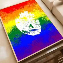 1pc /3pcsWall Arts Posters Optional Frame/ Framed LGBT Lgbt Pride Flags Poster Self-Adhesive Art Waterproof Paper Sticker Coffee House Bar Room Wall Decor - Multicolor - View 26