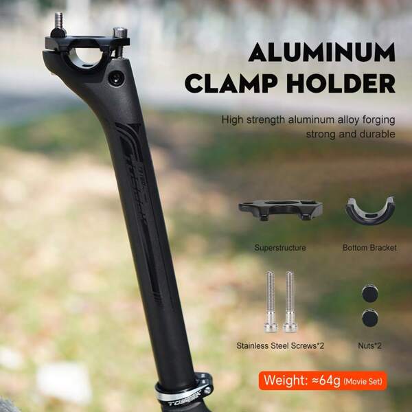 TOSEEK TOSEEK Carbon Seatpost 27.2 31.6mm Length 400mm Matte Black MTB Road Bike Seat Post Seat Tube Bicycle Parts MTB Carbon Canoe