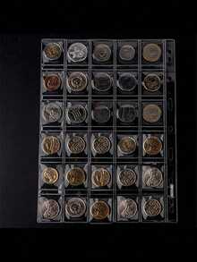 10 Pcs High-Transparency Coin Loose-Leaf Sheets With 30 Compartments. These Are Available Inner Pages Suitable For Banknote And Coin Loose-Leaf Albums. They Are Single-Sided High-Transparency Coin Album Pages. - Multicolor - View 9