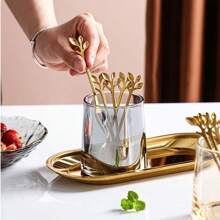 12/6/3/1pcs Stainless Steel Dessert Forks, 4.72inch Fruit Forks With Leaf Shaped Handles, Suitable For Home Afternoon Tea, Cafe, Fruit, Cake, Dessert, Minimalist And Elegant Stainless Steel Forks, Kitchen Essential, Tableware, Salad, Vegetable,School Supplies