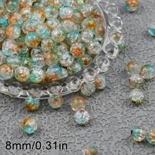 300 Stücke 8mm Acryl Eiswürfel Perlen, DIY Schmuckherstellung Zubehör für Armbänder, Halsketten, Handyketten