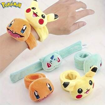 pokemon 1 pieza Correa/pulsera de muñeca de , muñequera súper suave de Pikachu, regalo de vacaciones/cumpleaños/Navidad/Halloween/Acción de Gracias